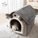 Indoor Pet Nest S Foldable and Washable Cat/Dog Bed Removable Kennel for Small Animals Like Cats and Dogs