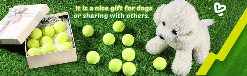 Tennis Balls for Dogs, 2-Inch Size, Compatible with Most Automatic Ball Launchers Idea for Small Dogs(12 Balls Only)