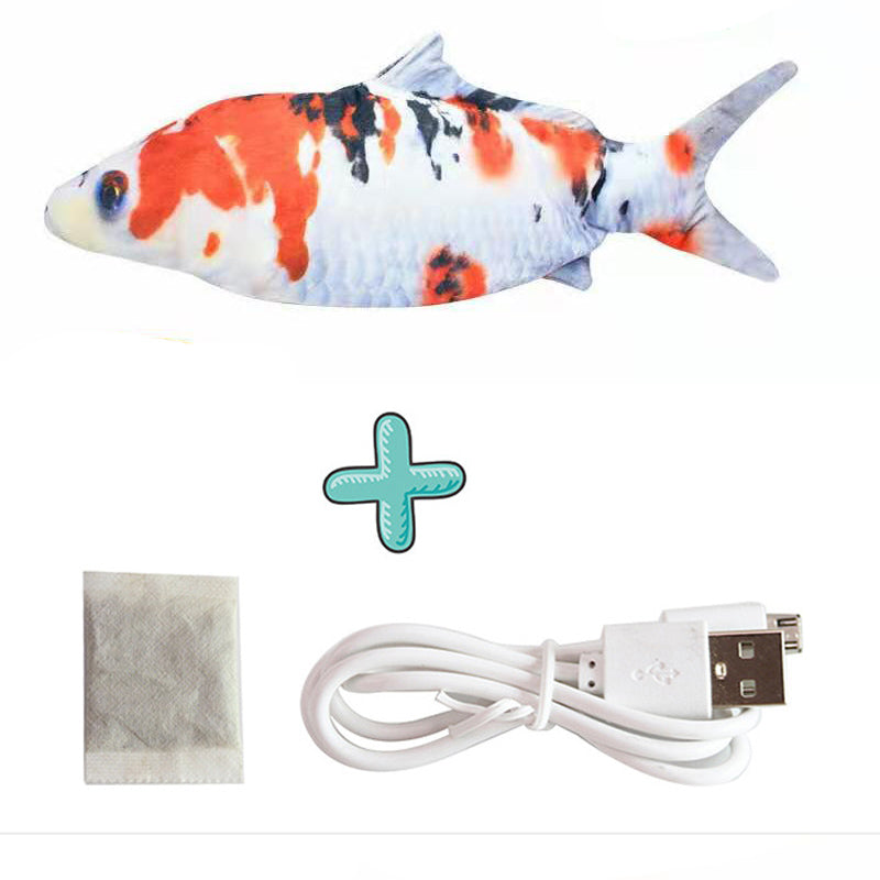 Electric Funny Cat Simulation Fish Beating Usb Jumping Cat Toy